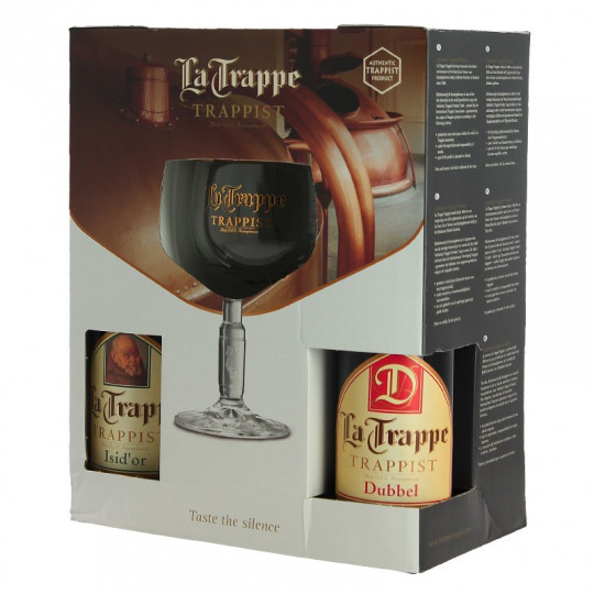 Coffret La Trappe bière Trappiste 4 bières 33cl 1 verre