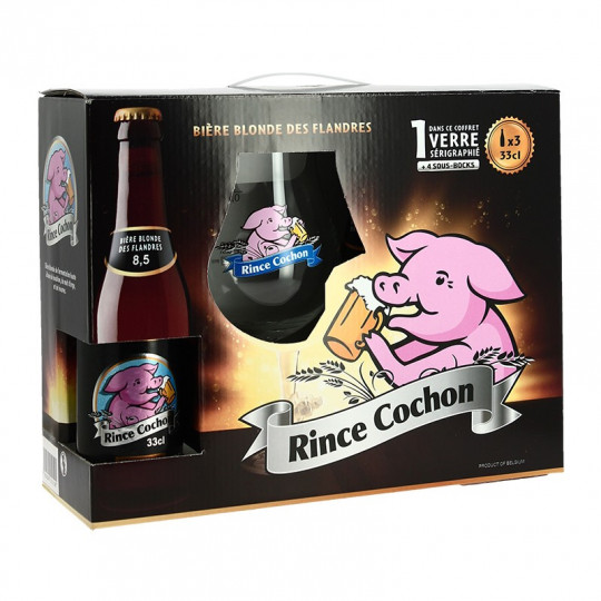 acheter coffret Rince Cochon bière blonde 3 x 33 cl 1 Verre