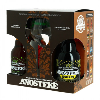 Coffret Bières + Verre : bières artisanales 2 x 33 cl + verre à